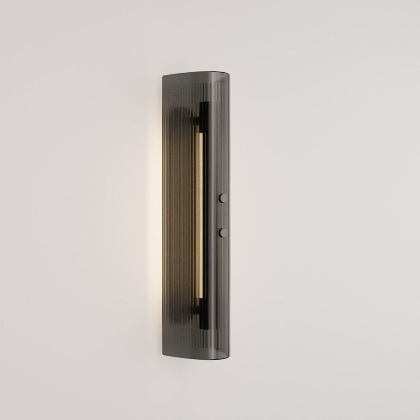 Torii Sconce Ribbed Grey & Silver Grey
